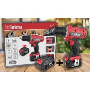 Iskra ML-CD92-180S Бат. штрафилица дупчалка во куфер со 2 батерии